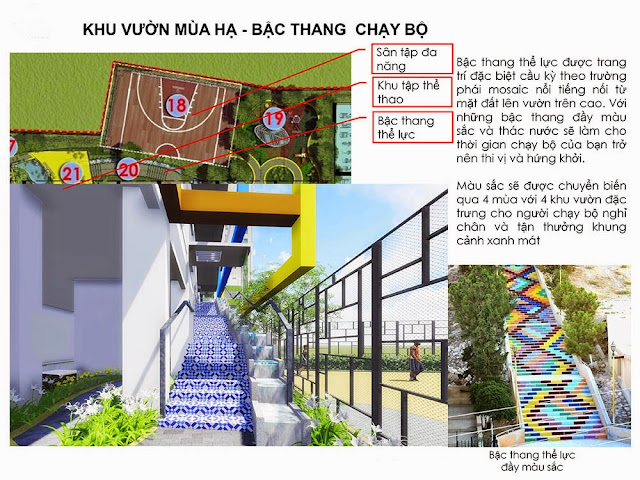 Khu cầu thang đi bộ chung cư Seasons Avenue