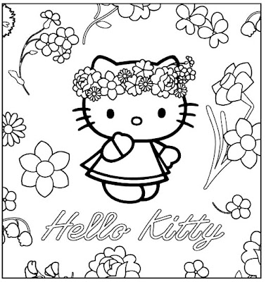 hello kitty colouring pics. HELLO KITTY COLORING PAGES