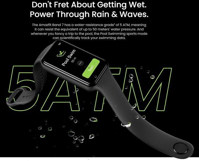 Amazfit Band 7 Water Resistant Waterproof