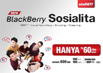 Banner Paket New BlackBerry Sosialita simPATI