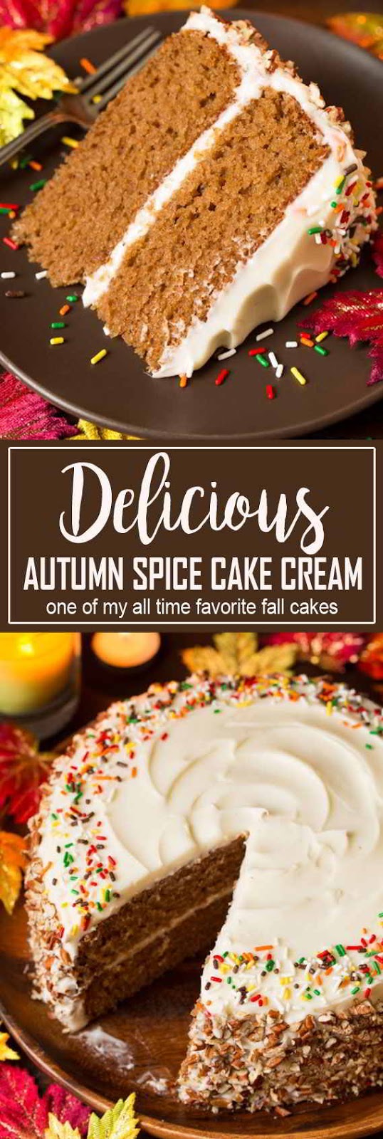 Autumn Spice Cake with Cream Cheese Frosting