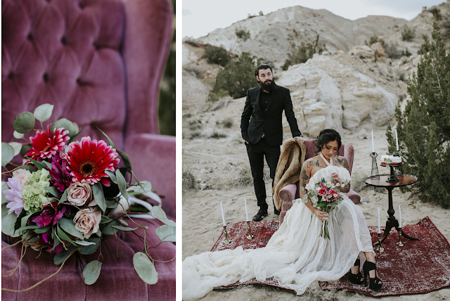 styled wedding shoot bouquet