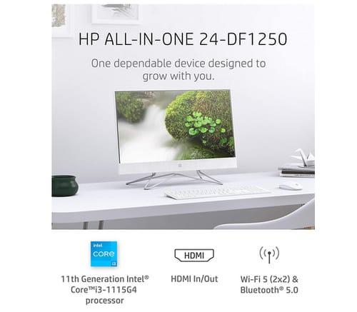 2021 HP 24-dp1250 All-in-One Desktop PC