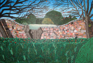 Wibbly-wobbly Wall in Tasma Gardens, Daylesford