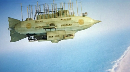 Exterior shot of the Albatross, Master of the World, 1961