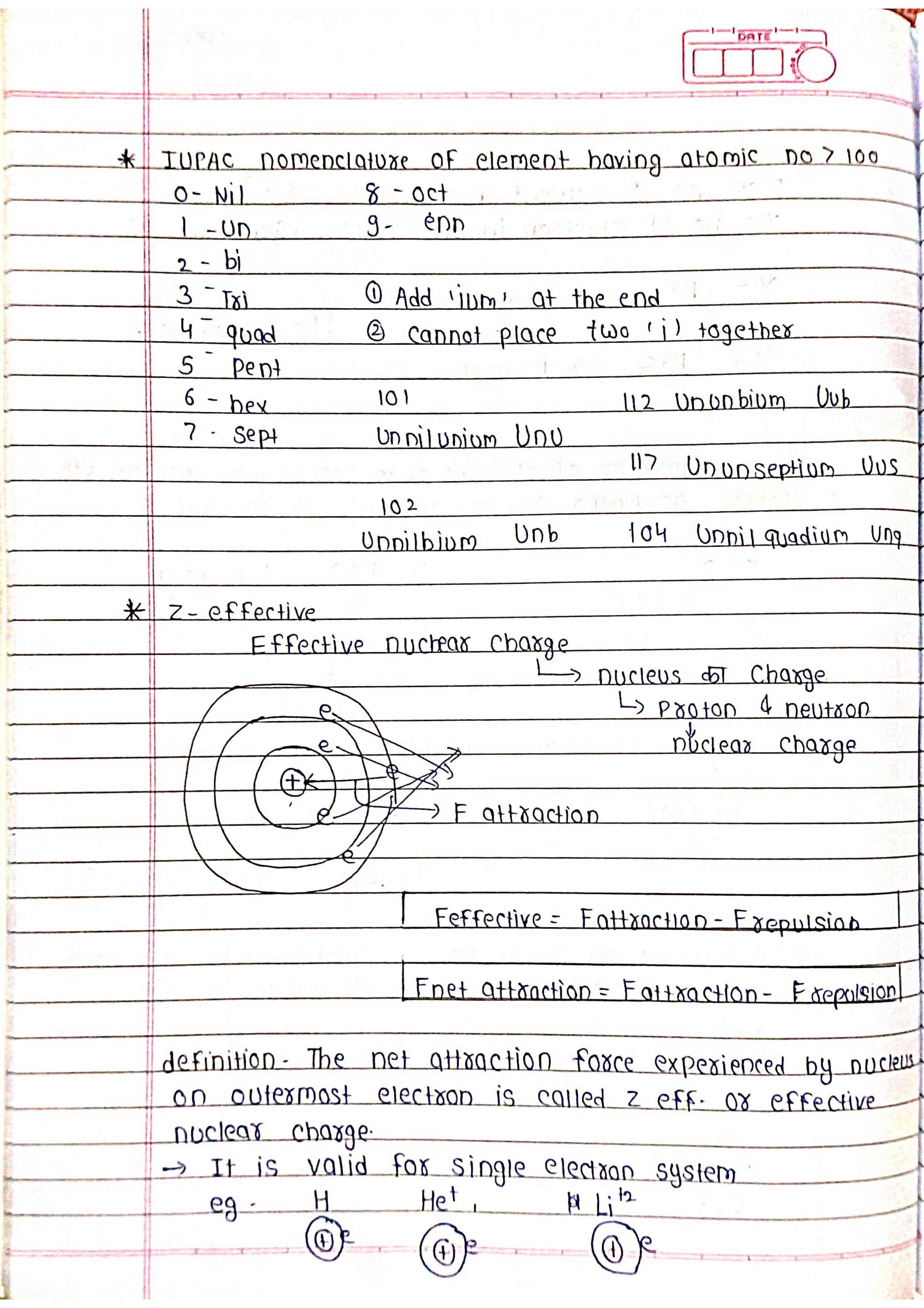 Periodic Table - Chemistry Short Notes