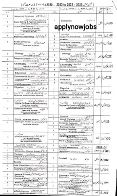 Official Date Sheet for 9th-10th Grade Examinations: Lahore Board 2024