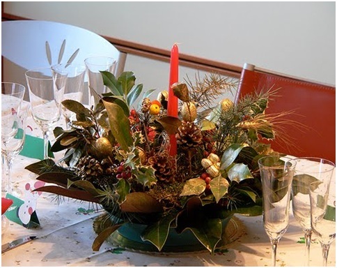 CHRISTMAS CENTERPIECES DINING ROOM DECORATION