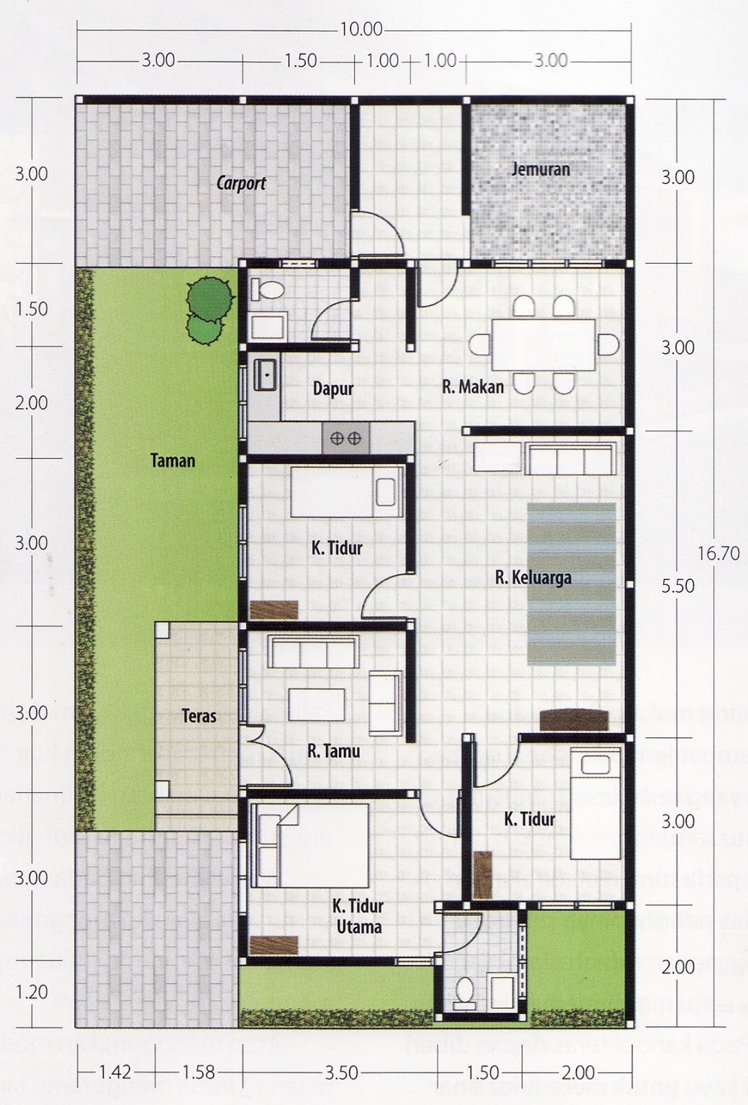 Desain Rumah Minimalis 3 Kamar Tidur  Modern House