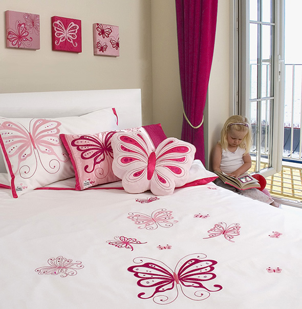  Butterfly  Pink Interior Designs Bedroom To Kids Home 