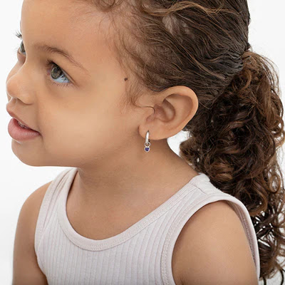 18k Gold 750 Italy Pearl Sleeper Endless Small Baby Child Hoop Earrings New  | eBay