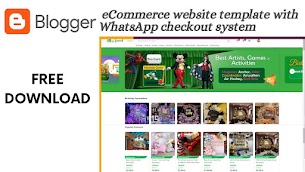 Best Blogger eCommerce website template with WhatsApp checkout system 