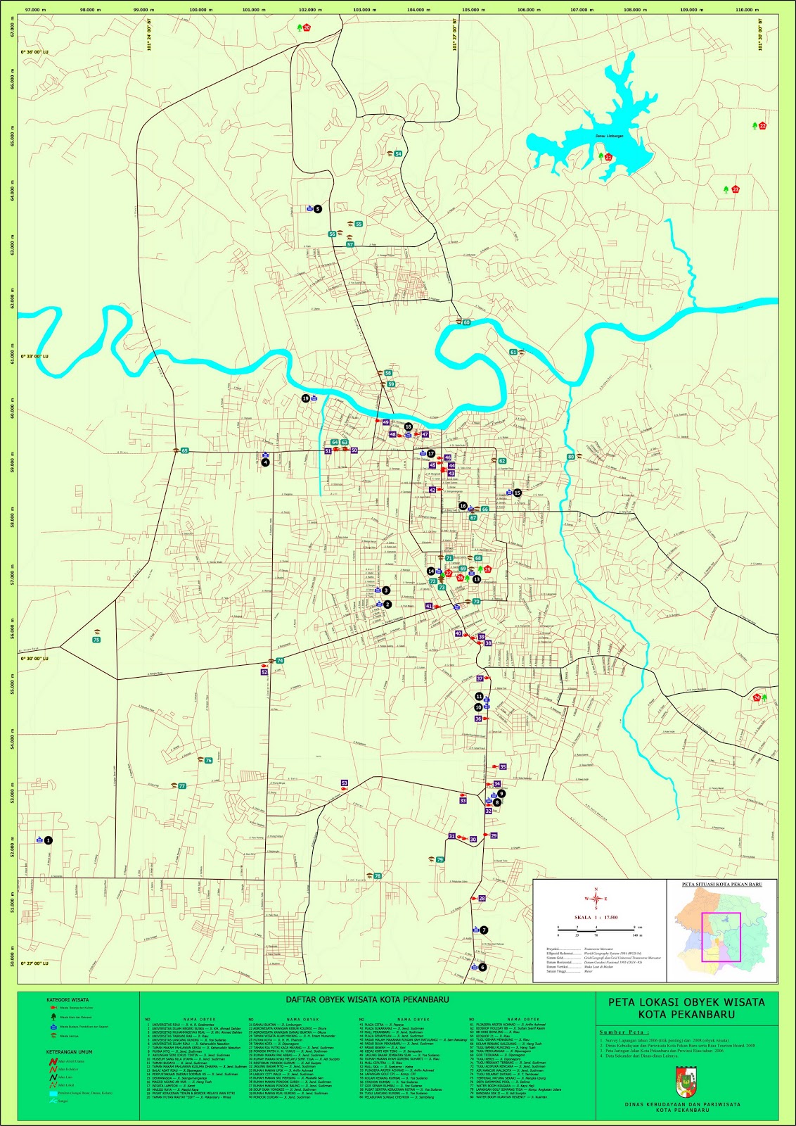 Peta Kota Pekanbaru