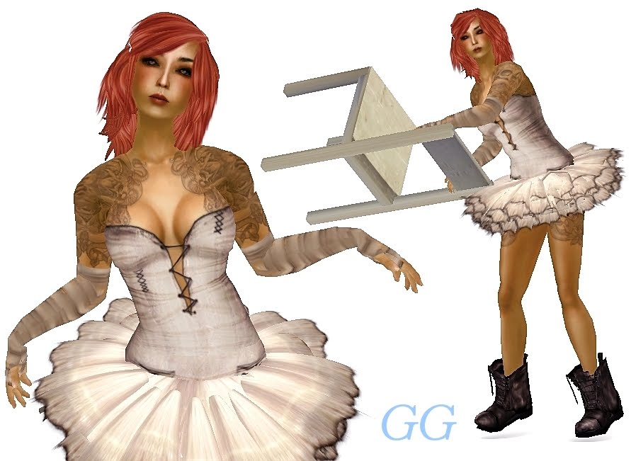 Outfit: "ballerina and bandages" Rotten Toe Tattoo: "SnakeBite" Para Designs