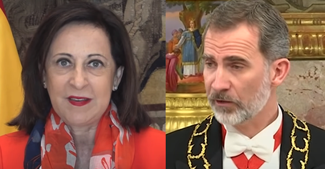 Margarita Robles y Felipe VI