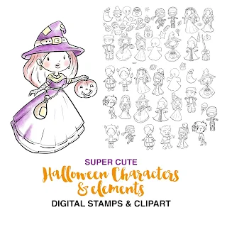 Halloween Digital stamps