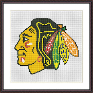 Chicago blackhawks logo X stitch pattern - Tango Stitch