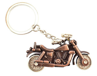 Royal-Bullet-Bike-Keychains-Keyrings-Bronze