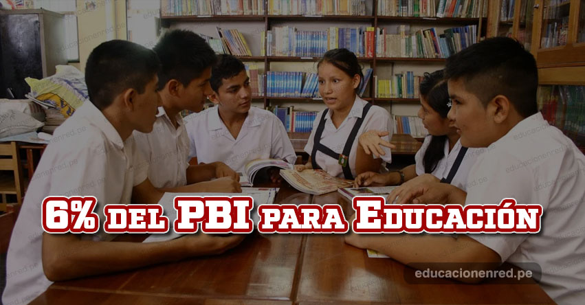 Congreso aprueba destinar 6% del PBI para Educación