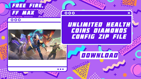 Free Fire Unlimited (Health,Coins,Diamonds) Config Glitch Script Zip File