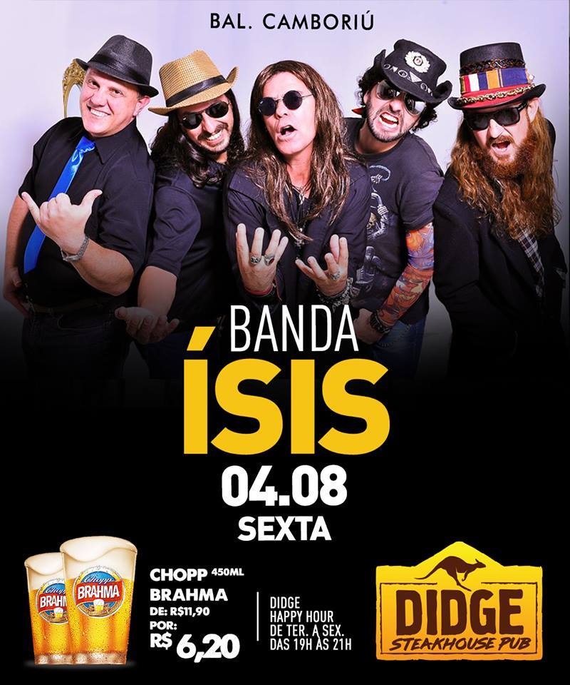    Banda Ísis estreia no palco do Didge trazendo o melhor do classic rock