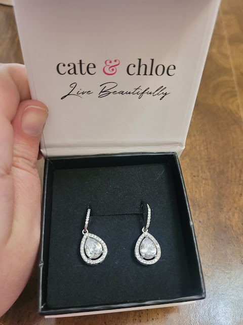 Cate & Chloe 14k white gold earrings