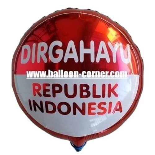 Balon Foil Bulat DIRGAHAYU REPUBLIK INDONESIA (2018)