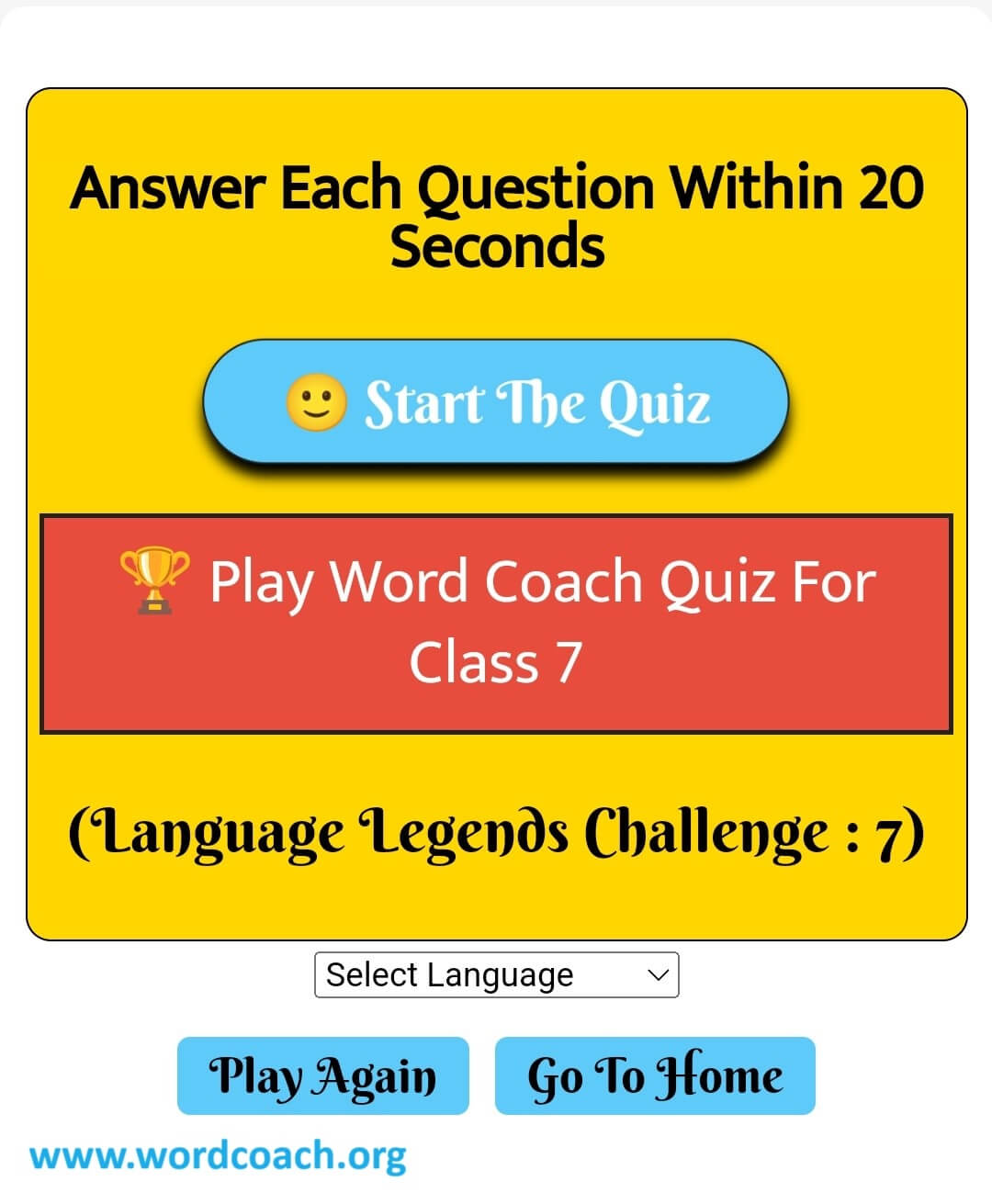 Experience The Magic Of Words With The Class 7 Word Coach Quiz. Play The Game Online For Free & Enjoy A Vocabulary Growth Journey Like Never Before - www.wordcoach.org