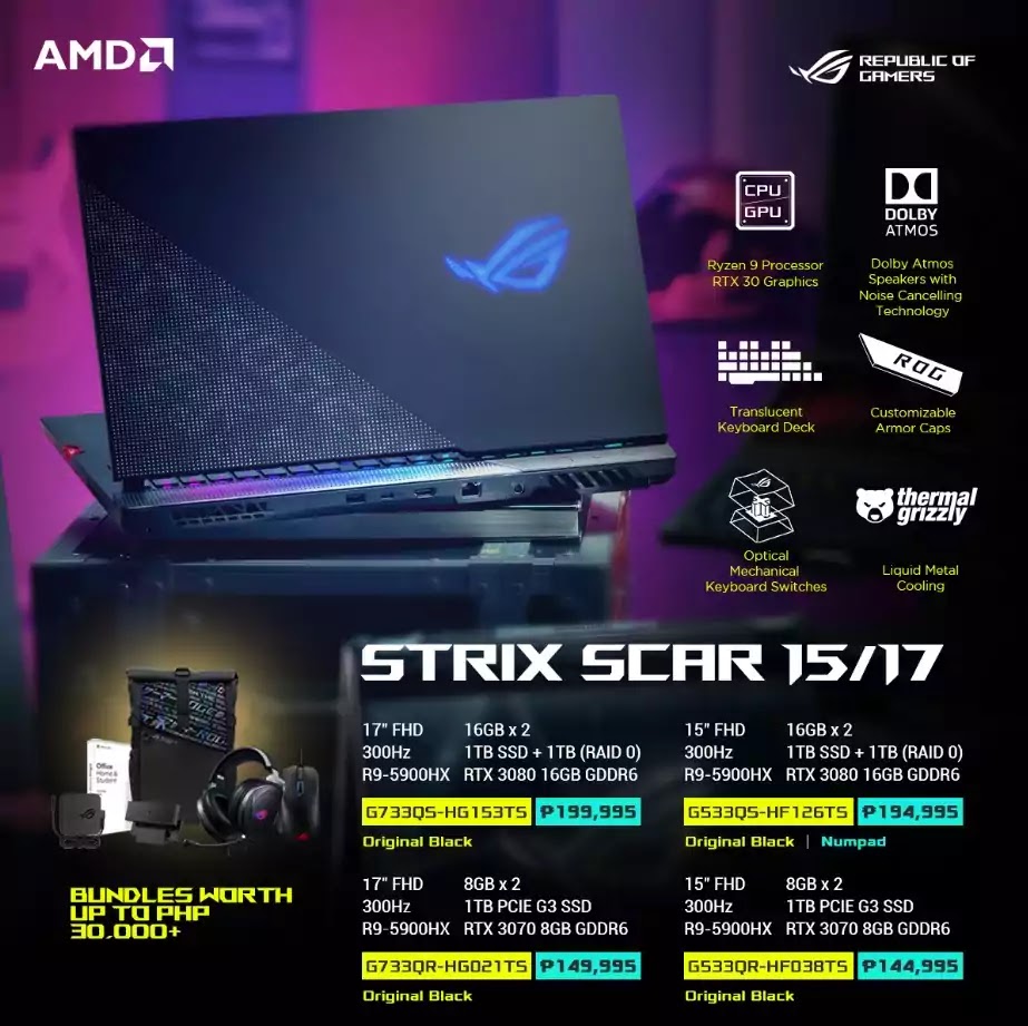 ROG Strix SCAR 15 and Strix SCAR 17 Price and Specs