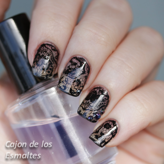 uñas decoradas 2014  born pretty stamping plates with mundo de unas black