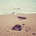 Footprint in Sand Beach Wallpaper