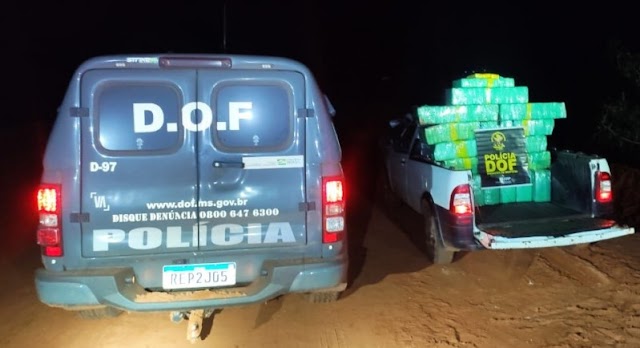 Itaquiraí-DOF prende rapaz com mais de 600 quilos de droga em veículo roubado