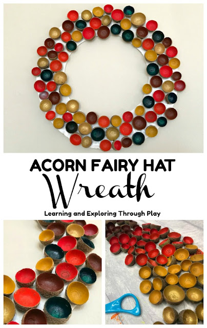 Acorn Fairy Hat Wreath - Autumn Crafts for Kids