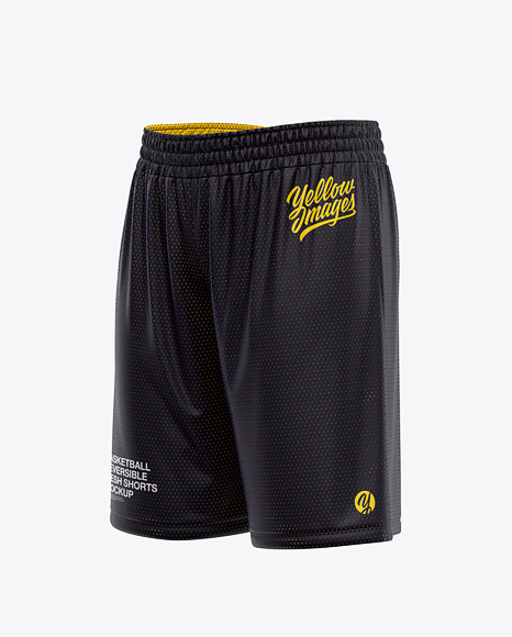 Download Basketball Reversible Mesh Short Mockup - Front Half Side ...