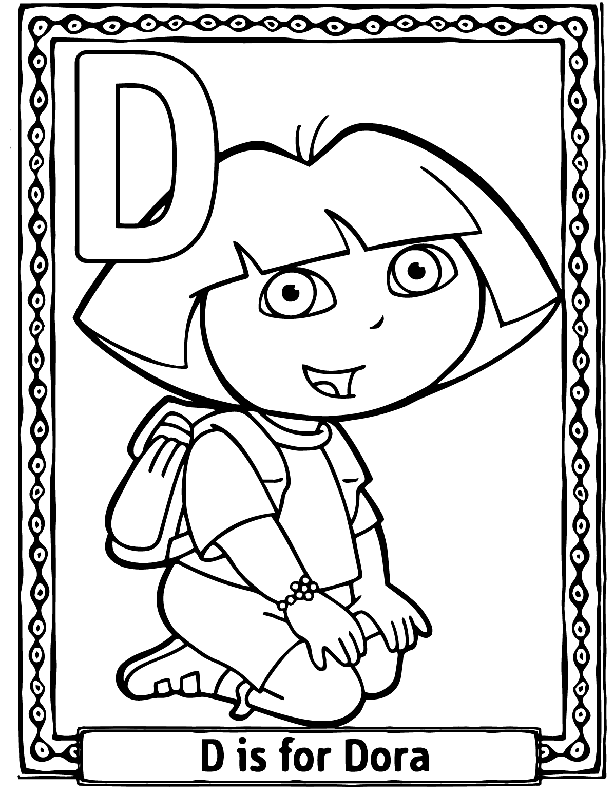 Download Páginas para colorear originales Original coloring pages: El abecedario con Dora la exploradora ...