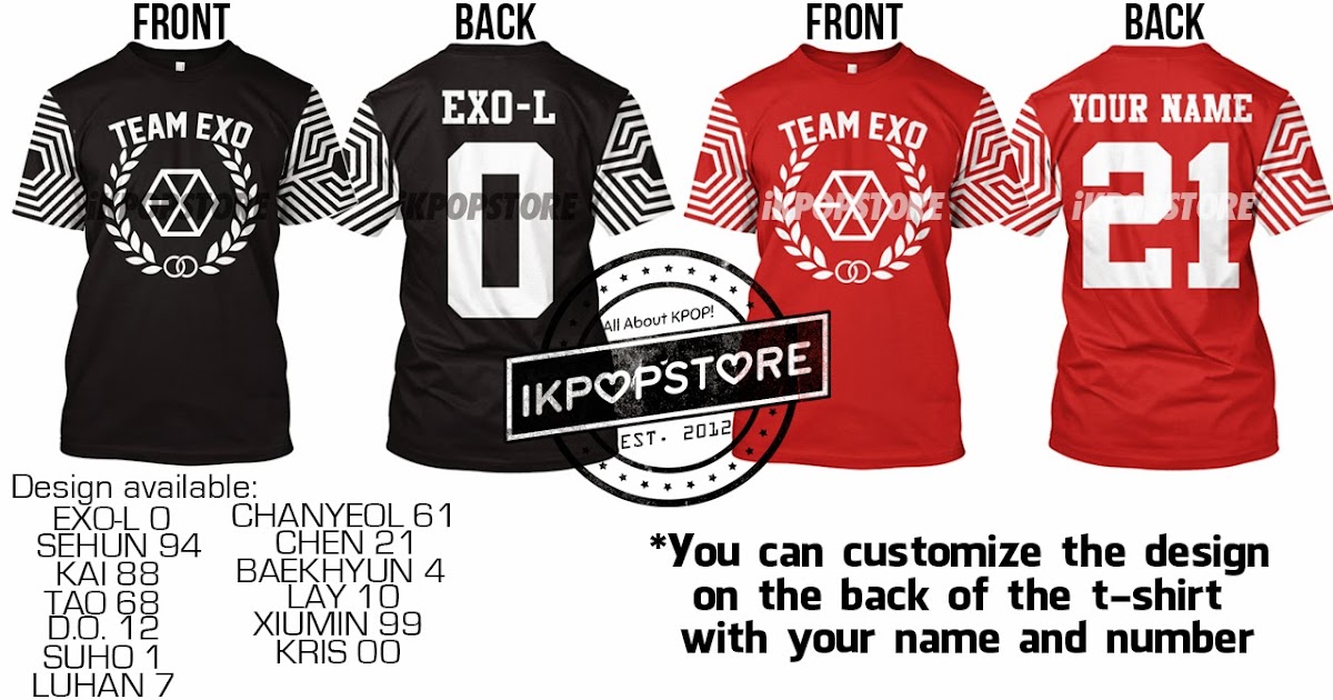 ORDER] Exclusive 'TEAM EXO' T-Shirt ~ iKPOP STORE