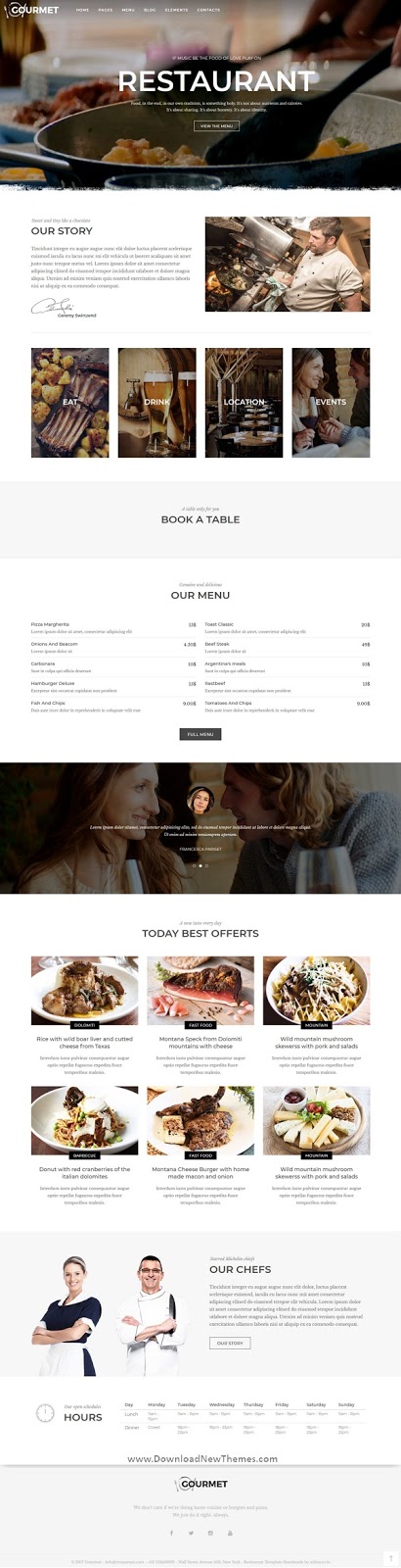 Restaurant and Food Joomla Template 