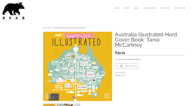 http://bearandsparrow.com.au/product/australia-illustrated-hard-cover-book-tania-mccartney/