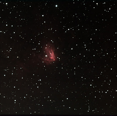 emission nebula NGC 1491 in colour with H-alpha data