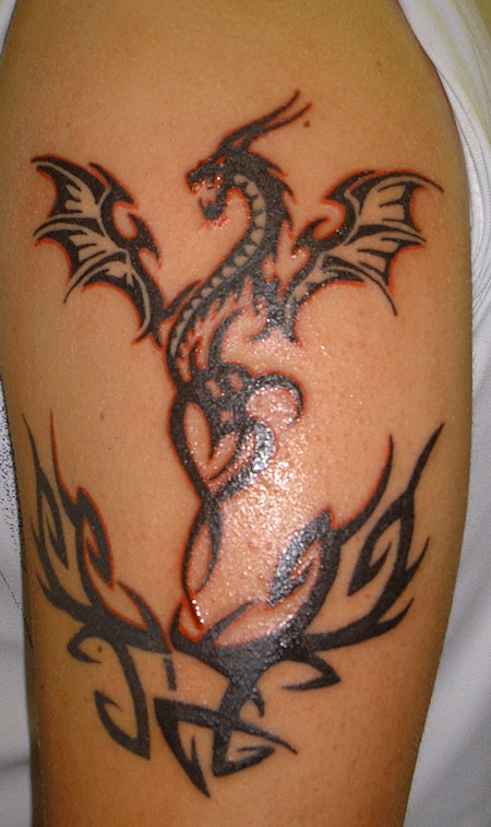  Dragon  Tribal  Tattoo 