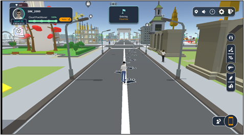 A virtual character inside a video game