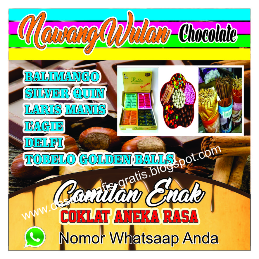  Contoh  Desain  Stiker Label Makanan Untuk Bisnis Coklat  