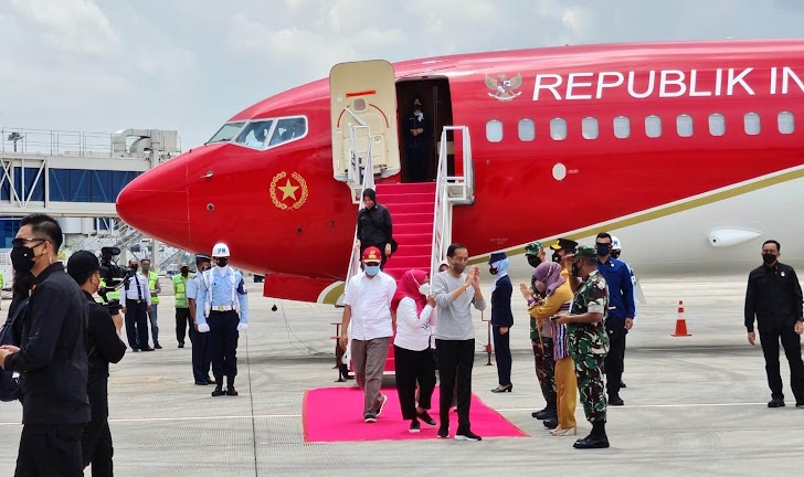 Pangkoopsud ll Marsda TNI Minggit Tribowo, S.I.P., Sambut Presiden Republik Indonesia