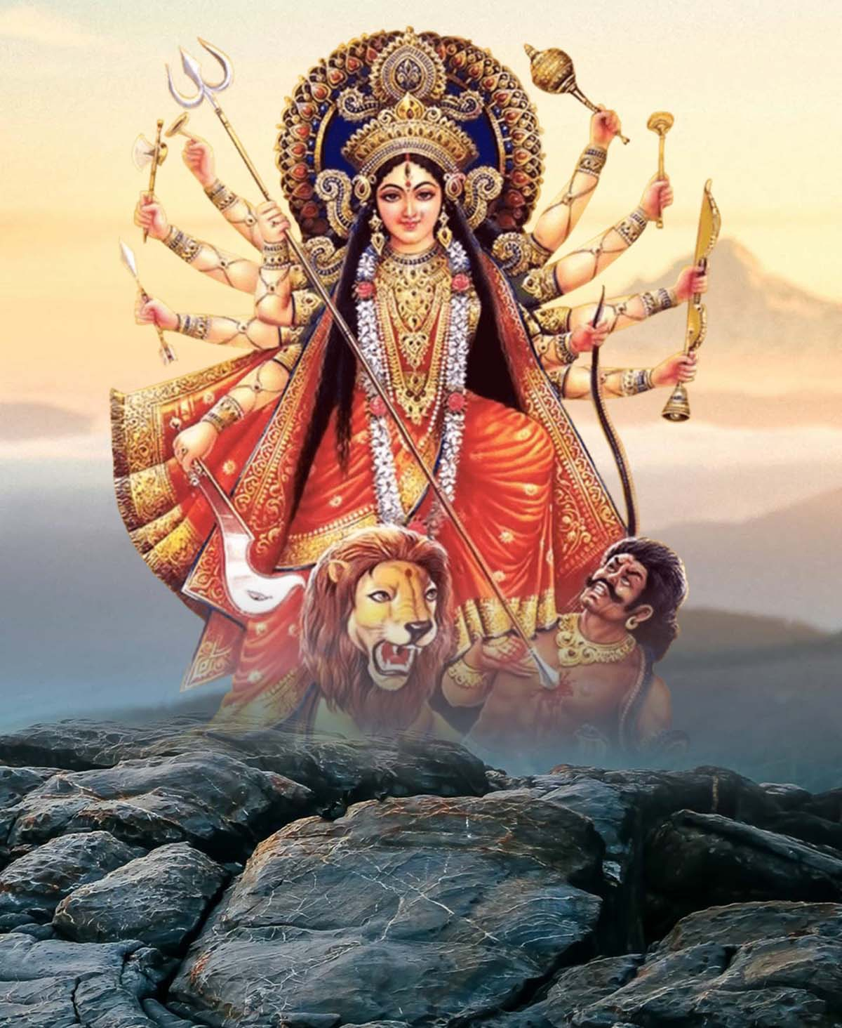 Navratri Special Photo Editing Backgrounds Hd | Ma Sherawali (Durga) Background Images