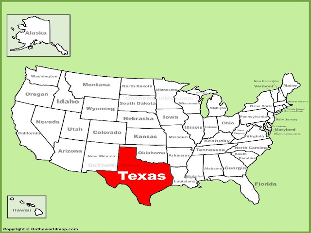 United States Map Texas 