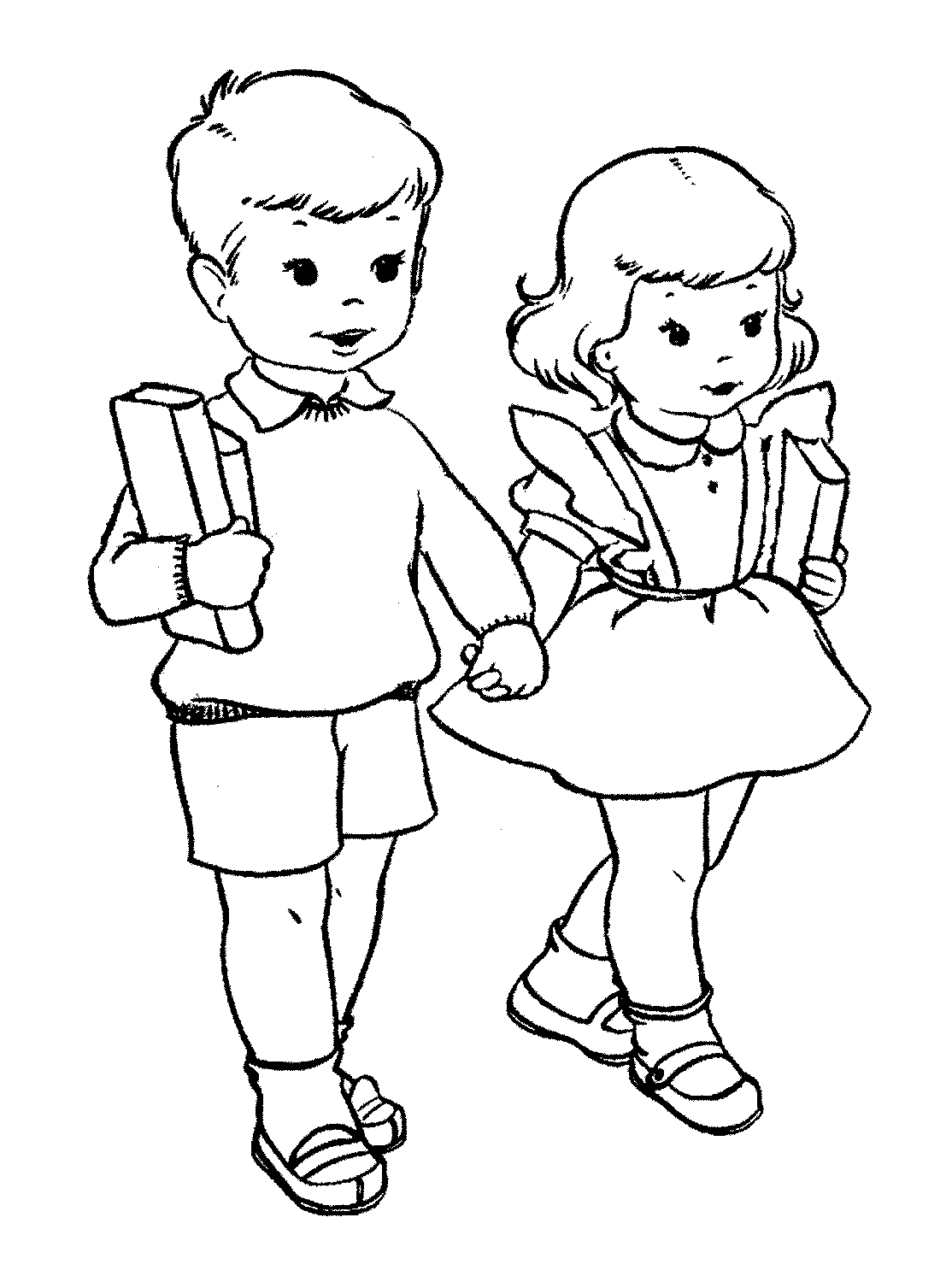Mewarnai Gambar Berangkat Sekolah Untuk Anak Anak