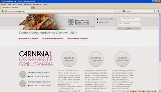 Pantallazo de la web del Carnaval de Las Palmas de Gran Canaria