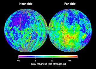 Ay'ın yüzeyinde toplam manyetik alan kuvveti
