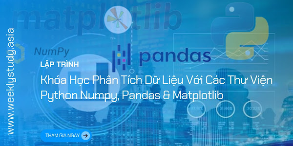 Giới Thiệu Khóa Học Phân Tích Dữ Liệu Với Các Thư Viện Python Numpy, Pandas & Matplotlib [Mã - 9473 V]