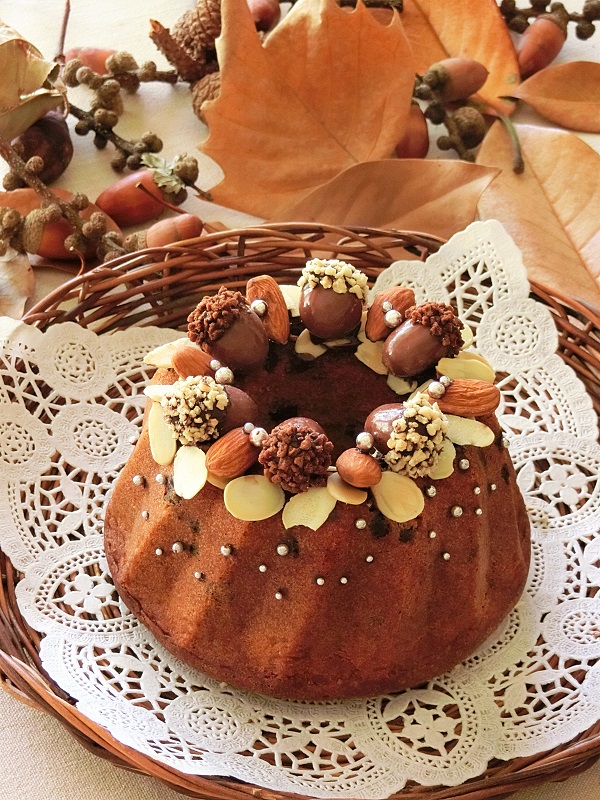 Bon Bon Art Cooking レシピ チョコチップアーモンドケーキ ハロウィンにもかわいい秋のケーキ
